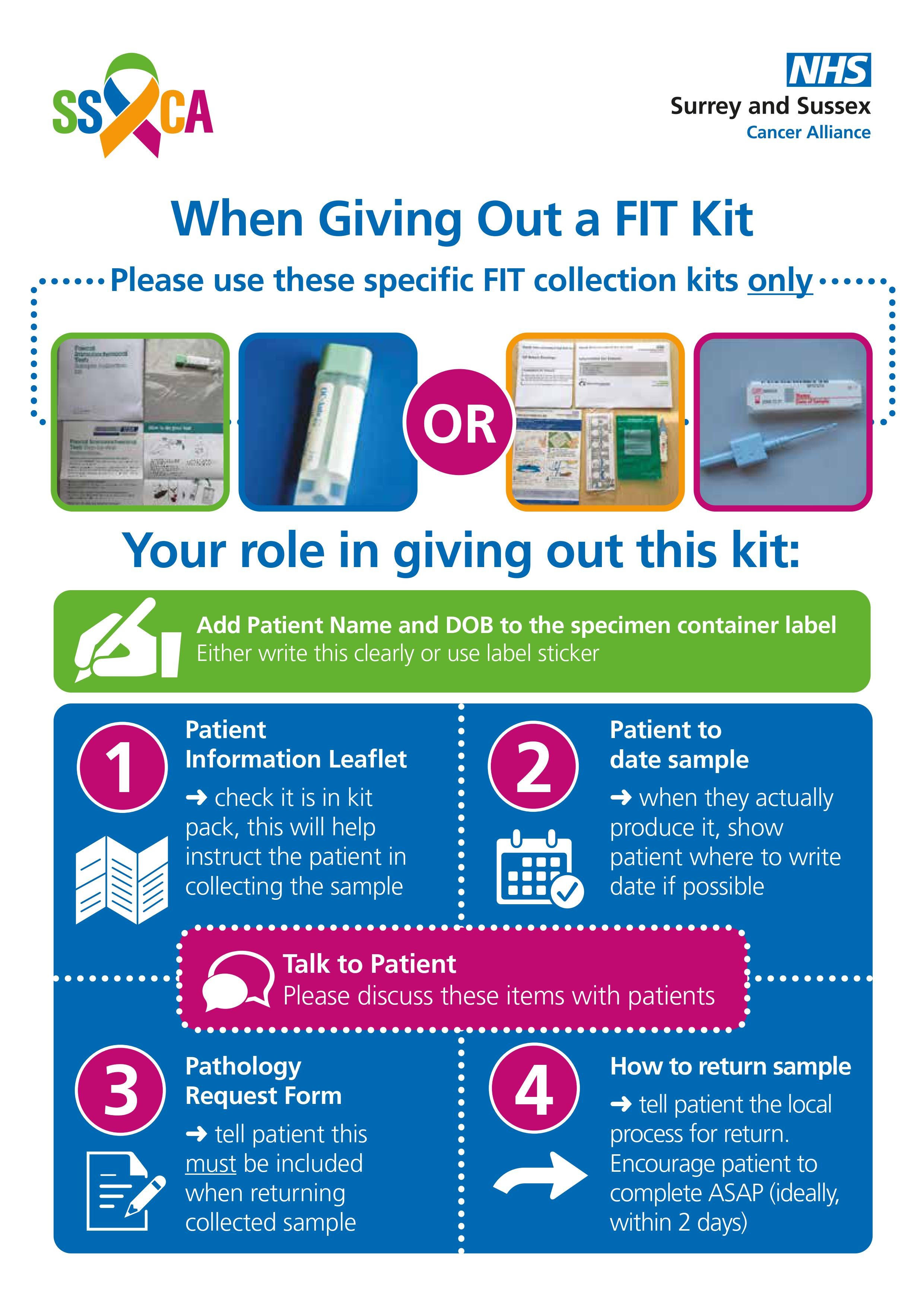 FIT for symptomatic patients Surrey and Sussex Cancer Alliance